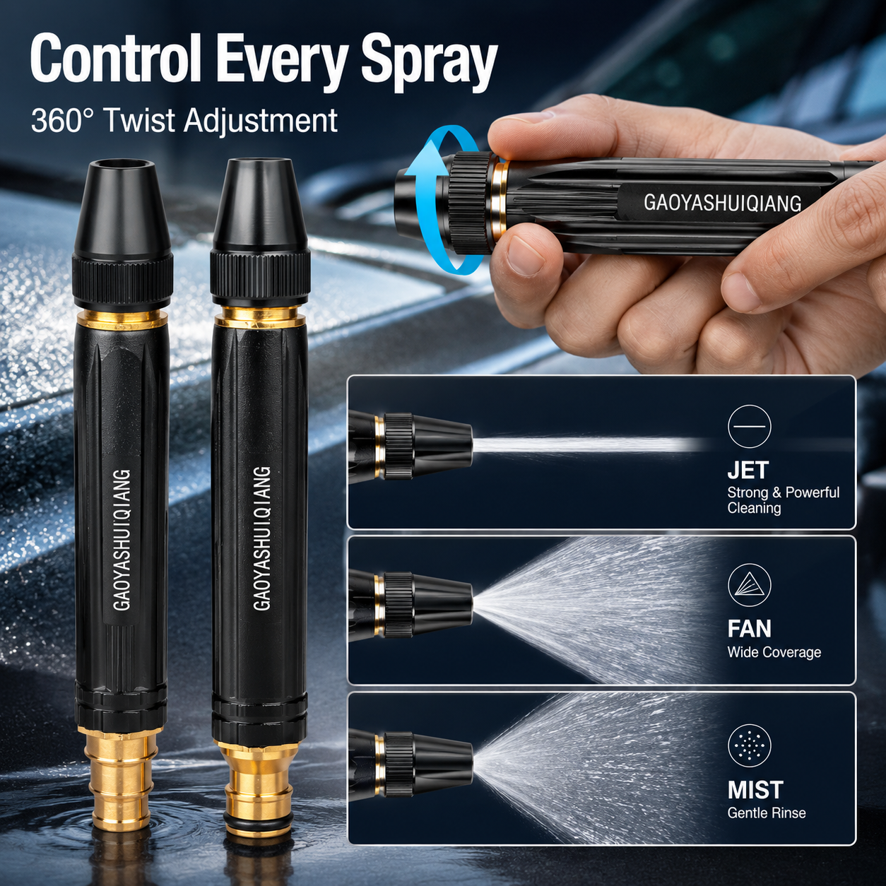 🔥🌊 Powerful High-Pressure Water Gun for Car Cleaning